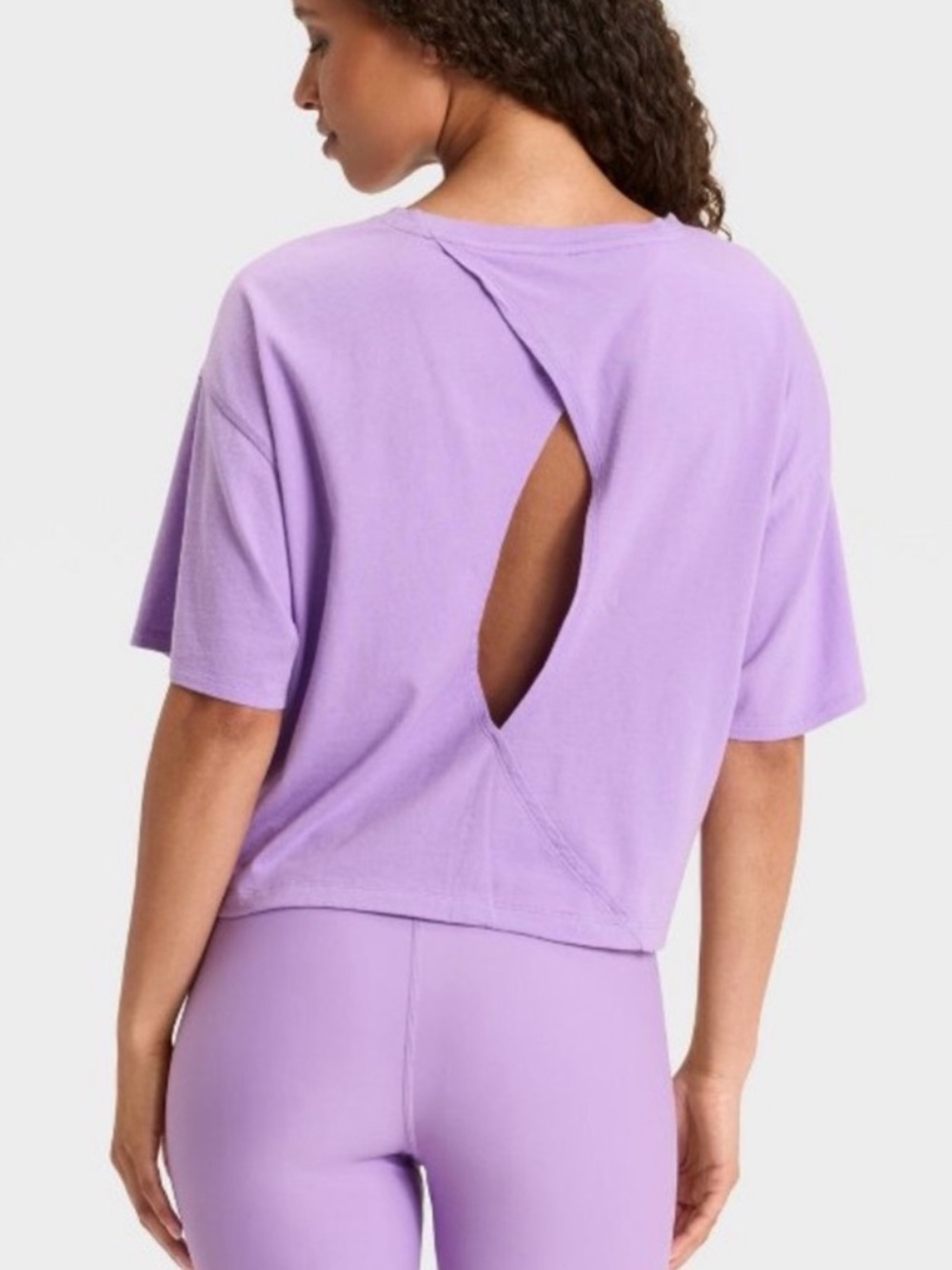 Joylab XS Oversized Purple Boxy Crop